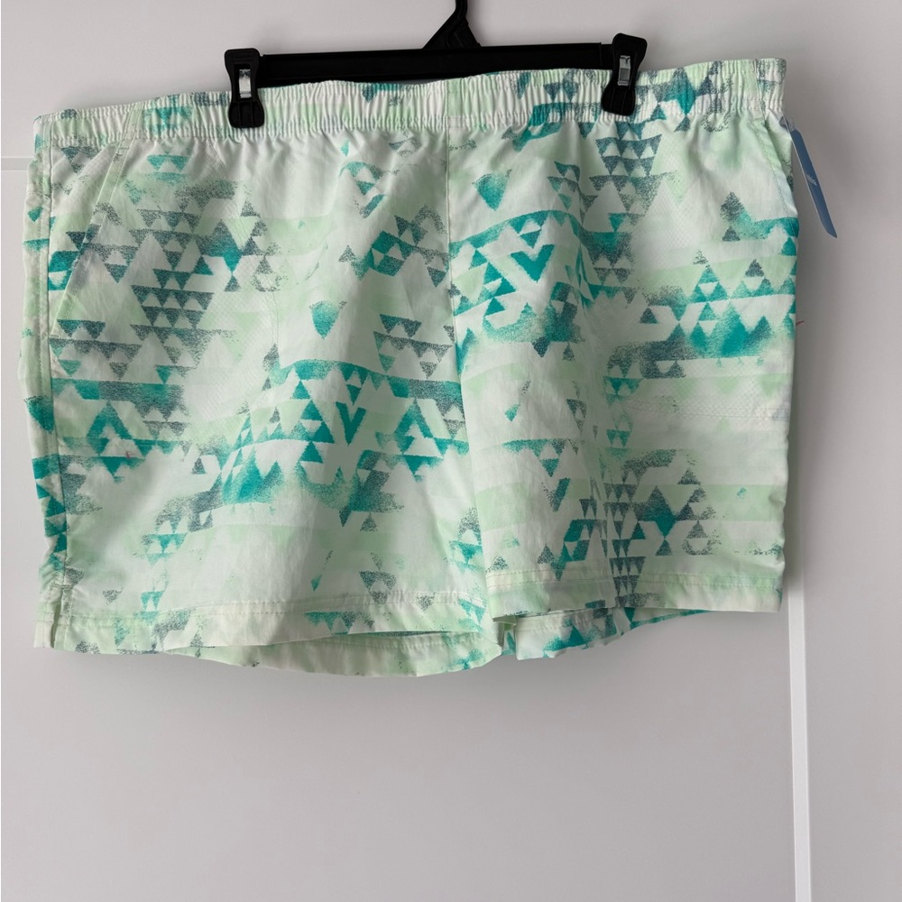 NWT-Columbia Women’s Sandy River Printed Aqua Short Sz XXL - Picture 9 of 12